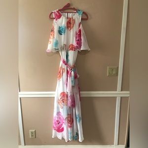 Calvin Klein maxi dress with should cut outs size 12